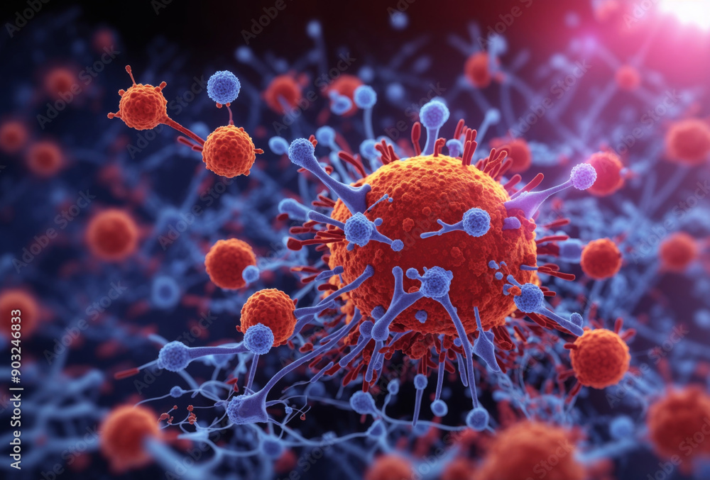 Obraz premium Coronovirus under the microscope , viruses under the microscope covid 