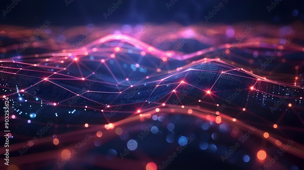 Abstract tech background with illuminated fibers Abstract tech background with illuminated fibers