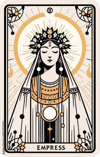 tarot card with woman, swords and cups