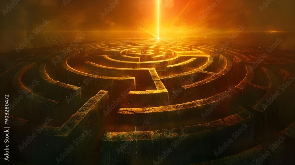 Enigmatic surreal depiction of a divine laboratory Enigmatic surreal depiction of a divine laboratory