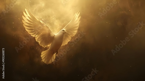 Ethereal winged dove symbolizing the Holy Spirit
