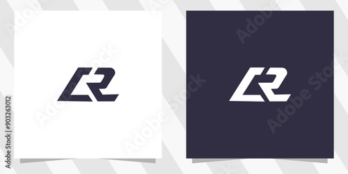 letter cr rc logo design vector