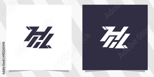 letter hh logo design vector