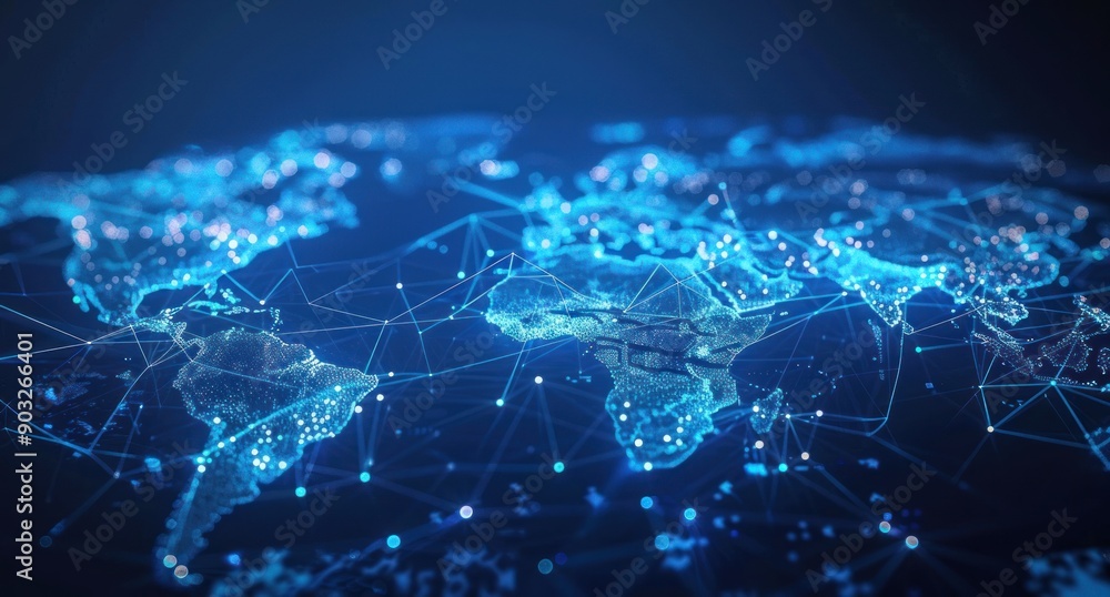 Global Network Connection Abstract Visualization Global Network Connection Abstract Visualization