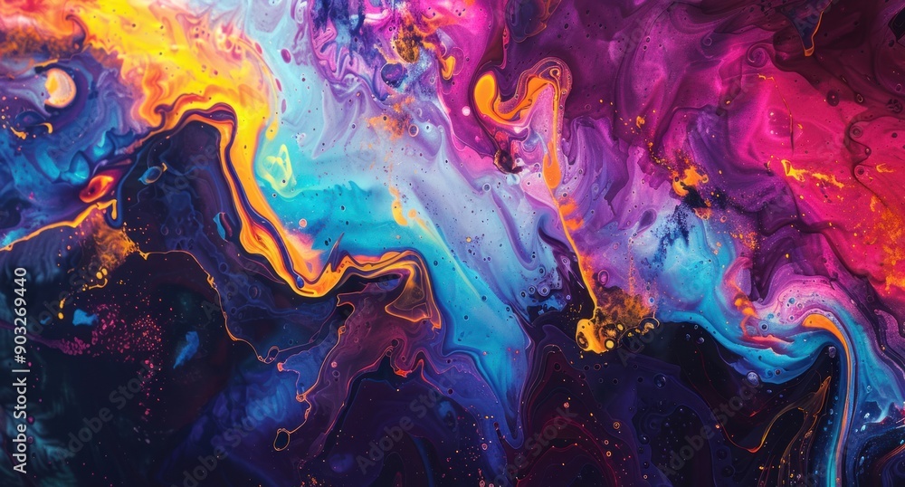 Abstract Swirls of Vibrant Colors Abstract Swirls of Vibrant Colors