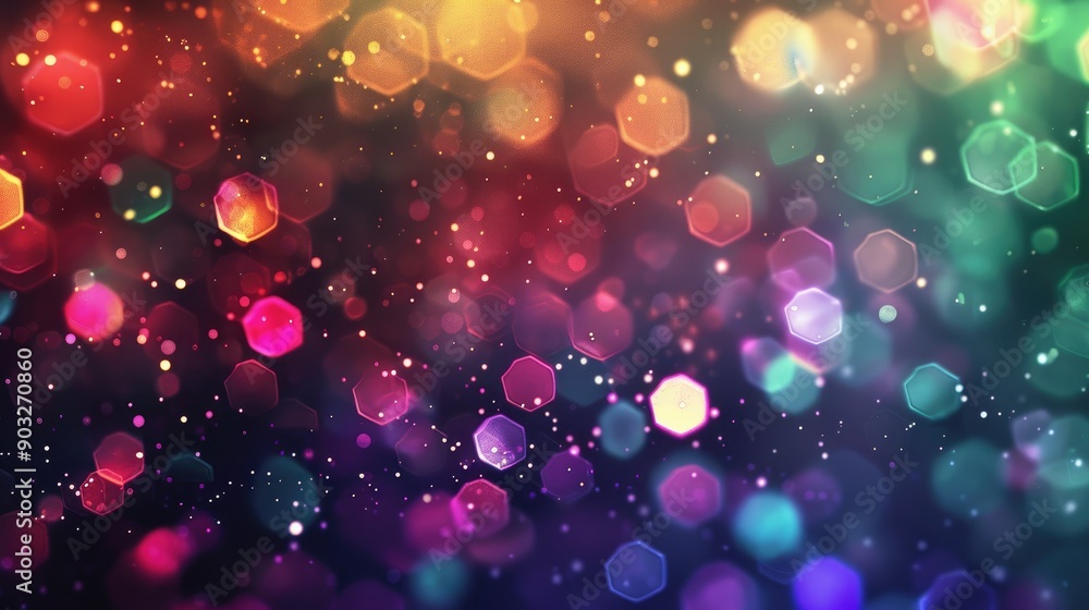A dazzling display of bokeh lights in multiple colors, creating a magical effect A dazzling display of bokeh lights in multiple colors, creating a magical effect