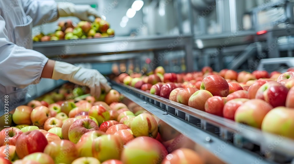 Technologist in food processing factory control room Technologist in food processing factory control room