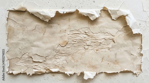 Realistic textured of torn ripped paper cardboard edges pieces Rough grunge elements of paper materials Copy Space for Text