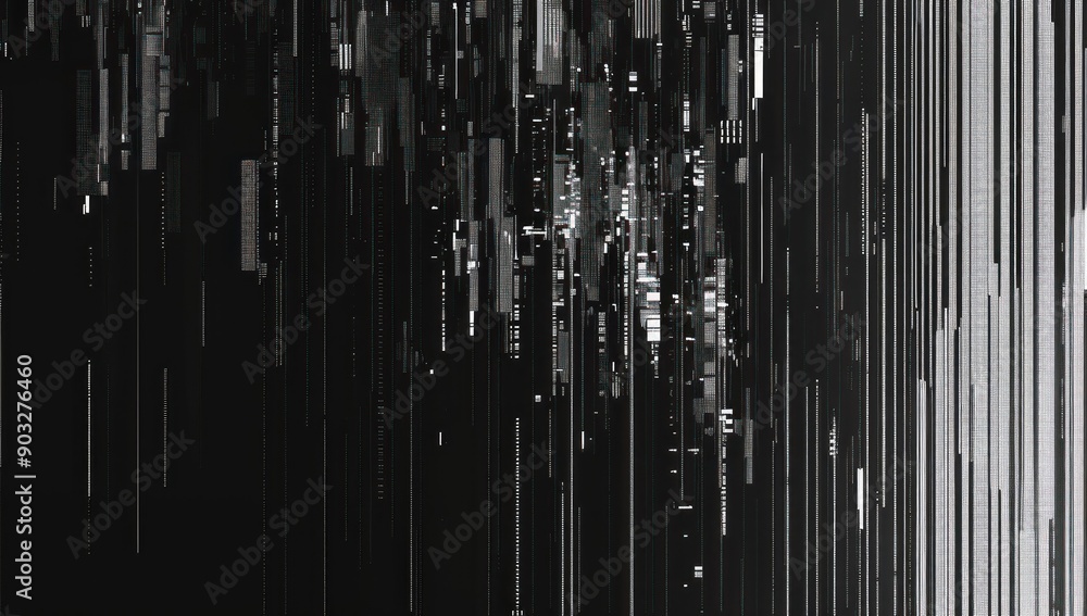 Abstract Glitch Art with Vertical Lines Abstract Glitch Art with Vertical Lines