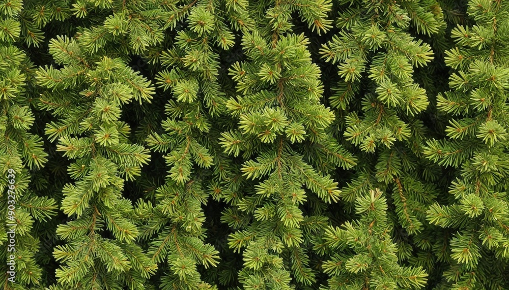 Fototapeta premium Evergreen Tree Branches Texture.