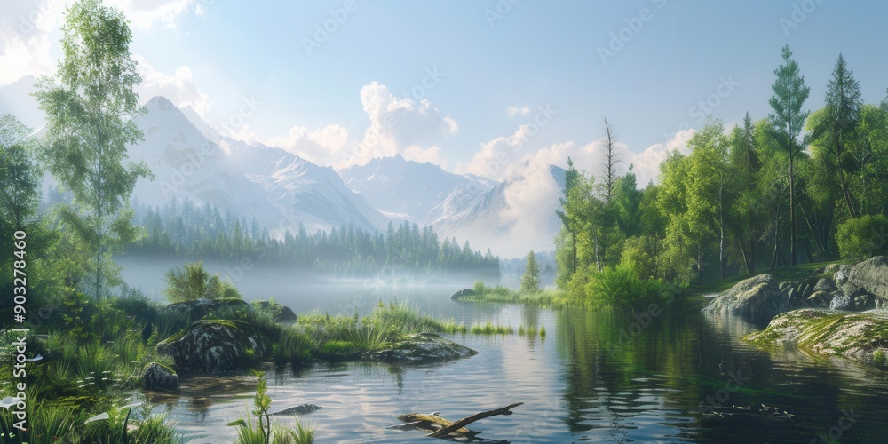 Fototapeta premium Harmony in Nature. Environmental Sustainability concept