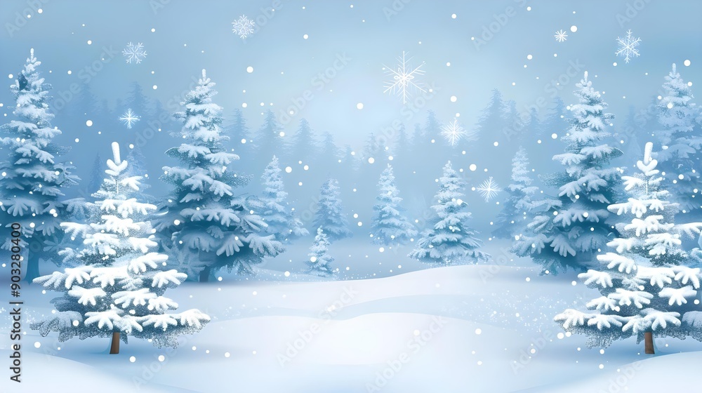 Beautiful winter landscape with snow covered trees Beautiful winter landscape with snow covered trees