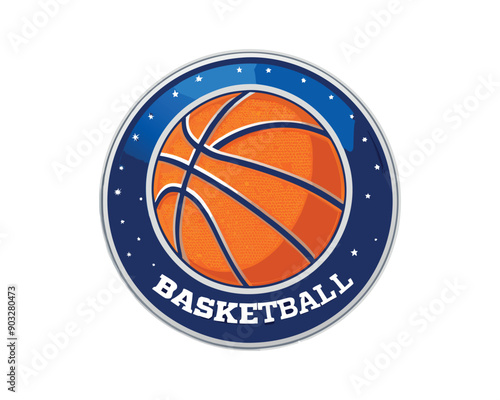 Basketball ball logo isolated icon. basketball symbols. Vector illustration. photo