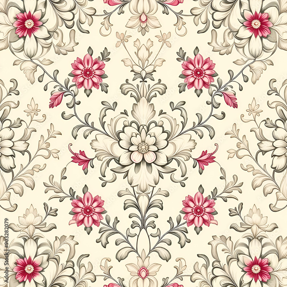 Obraz premium seamless pattern with flowers