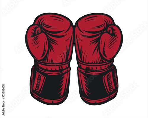 boxing vector template  stock illustration... Isolated Objec