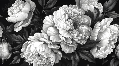 Fototapeta Naklejka Na Ścianę i Meble -  Vintage bouquet of peonies