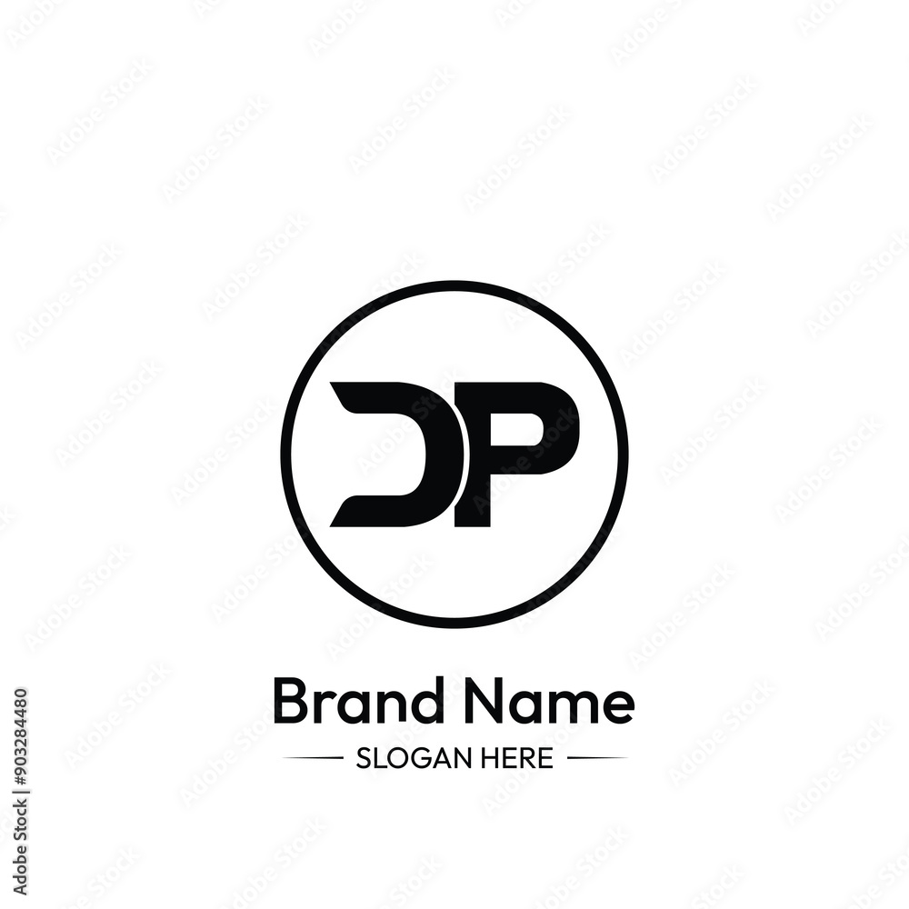 DP Letter Logo Design. White Background. DP Letter Logo Design. White Background.