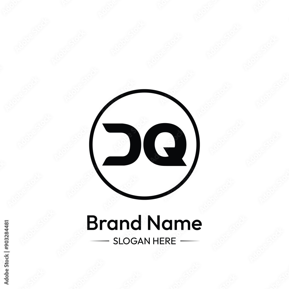 DQ Letter Logo Design. White Background. DQ Letter Logo Design. White Background.
