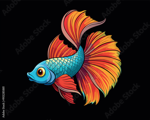 Drawn koi fish illustration vector art collection