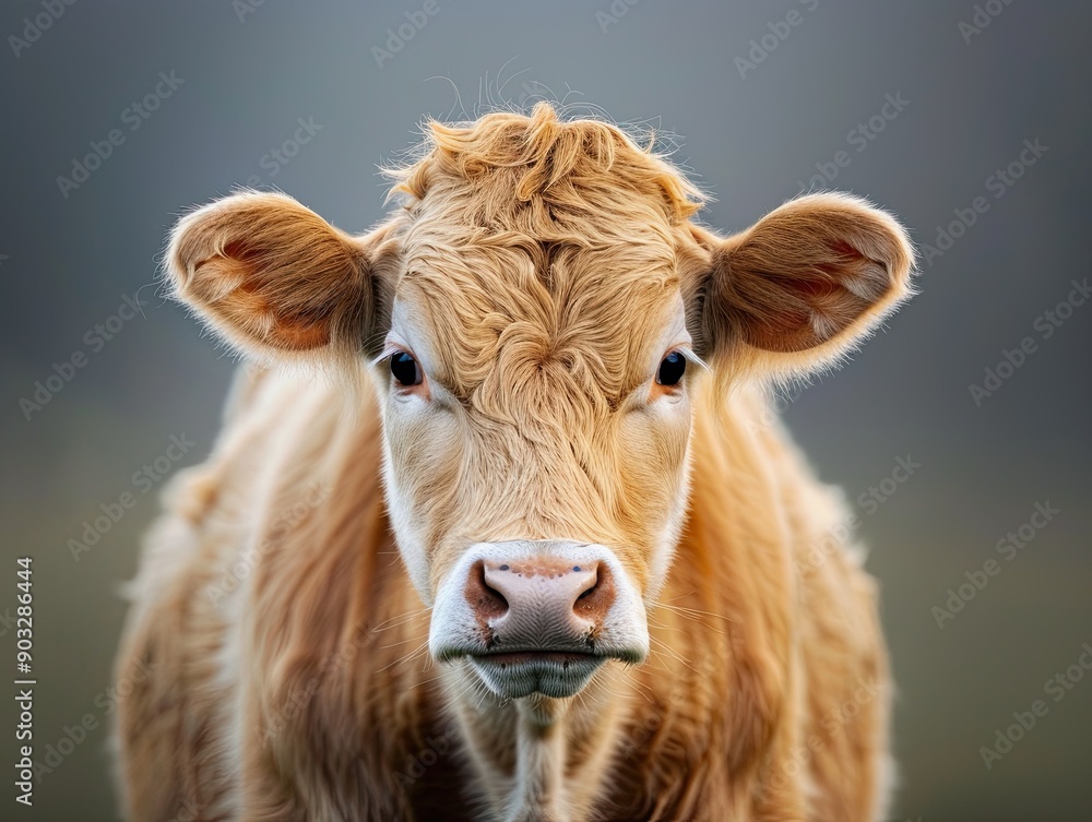 cow isolated on metal background cow isolated on metal background