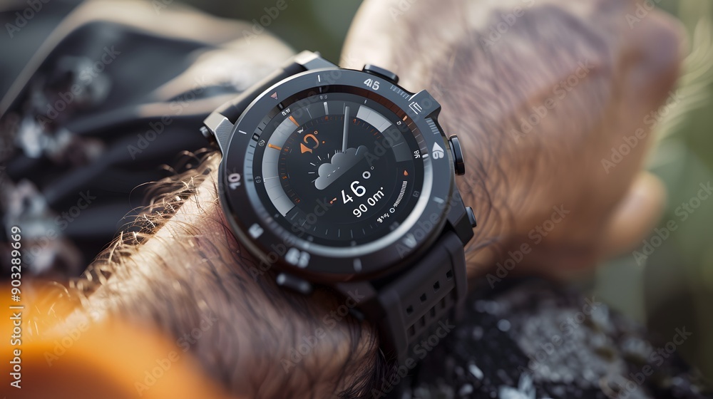 Smartwatch with Weather and Altitude Display