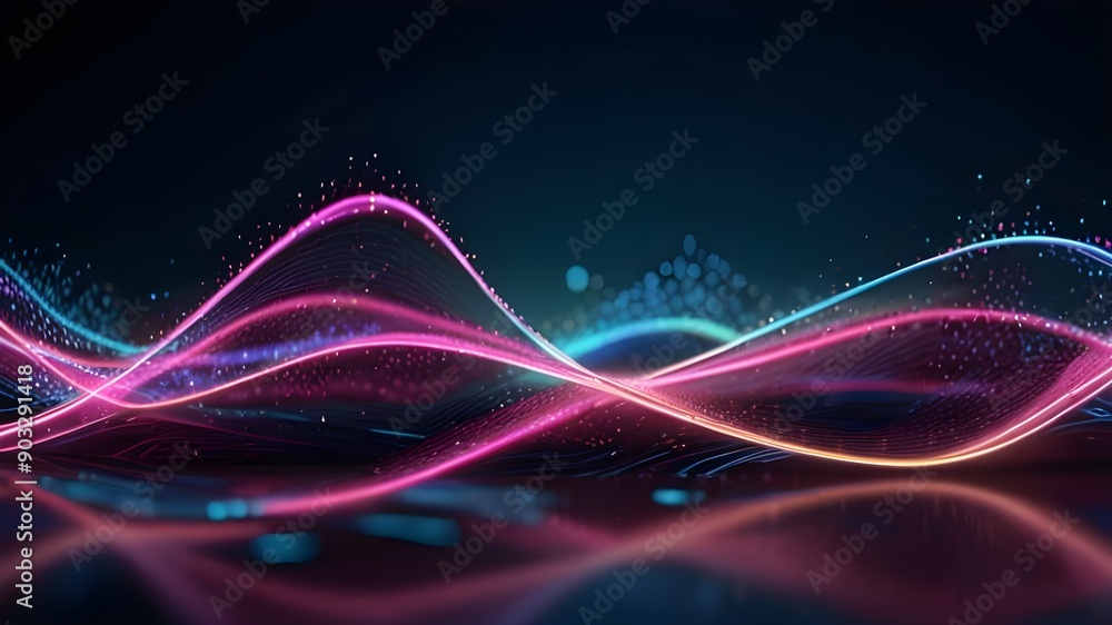 abstract futuristic background with pink blue glowing neon moving high speed wave lines and bokeh lights. Data transfer concept Fantastic wallpaper Generative AI abstract futuristic background with pink blue glowing neon moving high speed wave lines and bokeh lights. Data transfer concept Fantastic wallpaper Generative AI