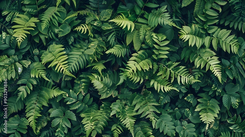 Leafy green fern background Leafy green fern background