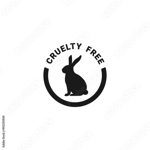 Cruelty Free Logo Vector or New Cruelty Free Label Vector Isolated in Flat Style. New Cruelty Free Logo for product packaging design element. Great Cruelty Free Stamp for Product packaging Design Elem