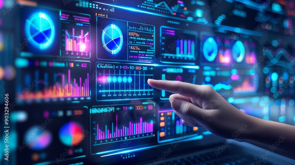 Obraz premium Interactive Data Visualization Interface