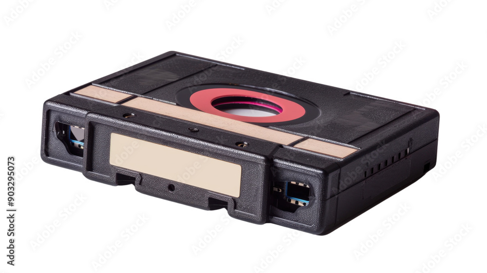 Fototapeta premium Old tape cassette on transparent background