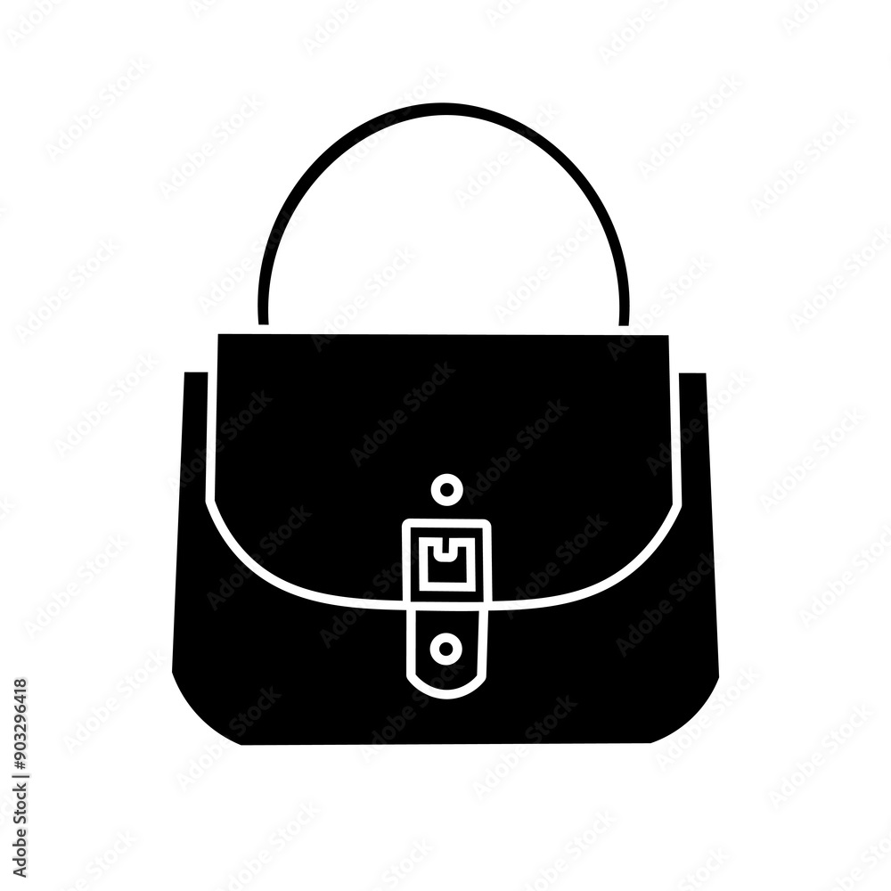 Vector Handbag Women handbag silhouette vector art, black ladies handbag illustration ...