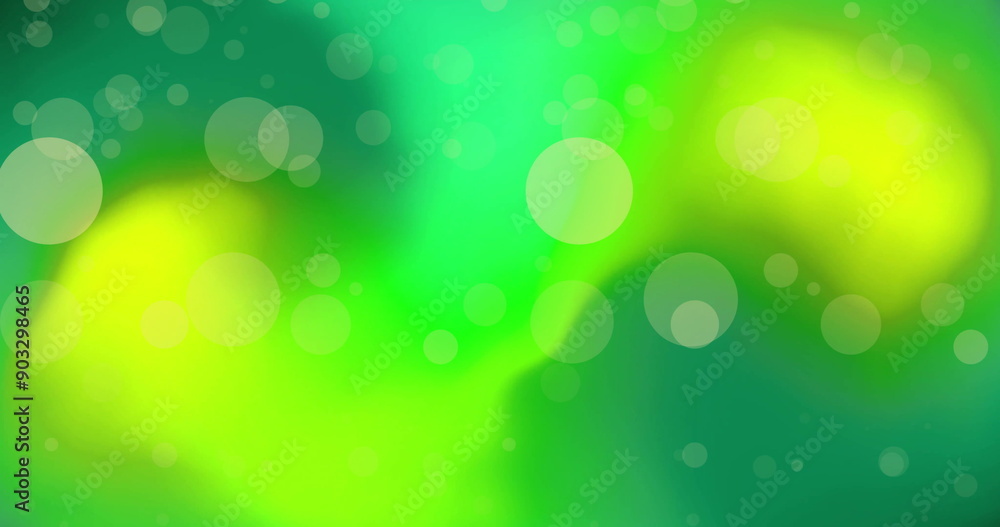 Image of yellow light spots on green background Image of yellow light spots on green background