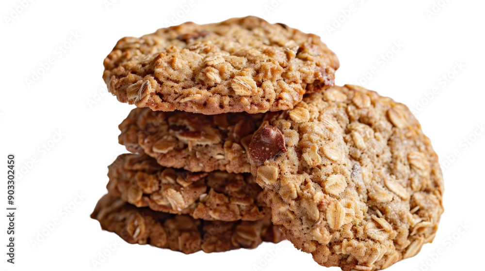 Oatmeal cookie on transparent background Oatmeal cookie on transparent background