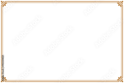 Elements of ornate vintage frames. Gold on white classic calligraphy swirls, floral motifs. Design print for greeting cards, wedding invitations, restaurant menu, royal certificates. Set 107