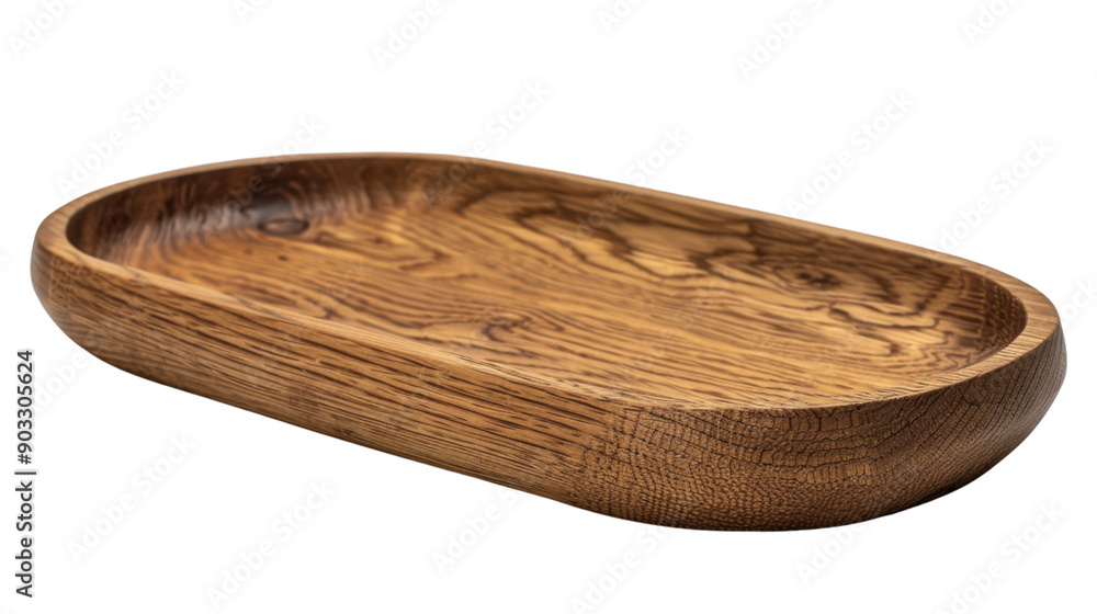 Wooden serving tray on transparent background Wooden serving tray on transparent background