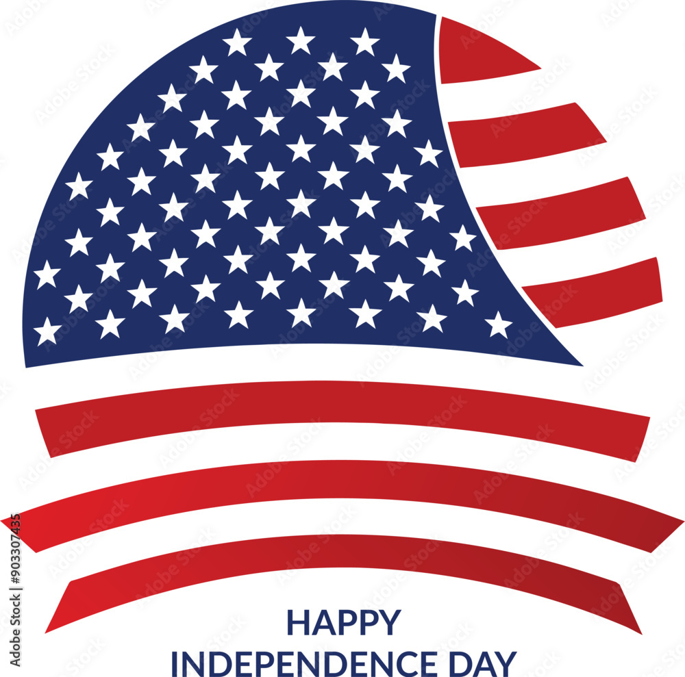 Naklejka premium happy independence day