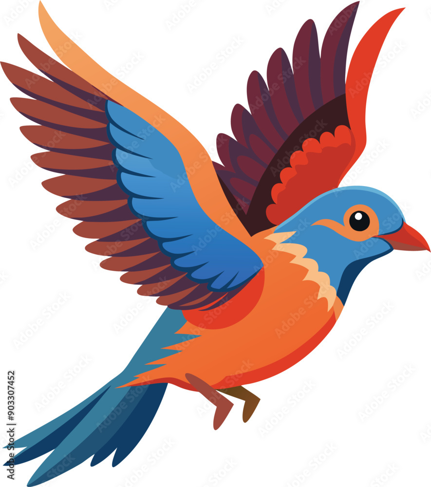 Flying bird isolated on white Flying bird isolated on white
