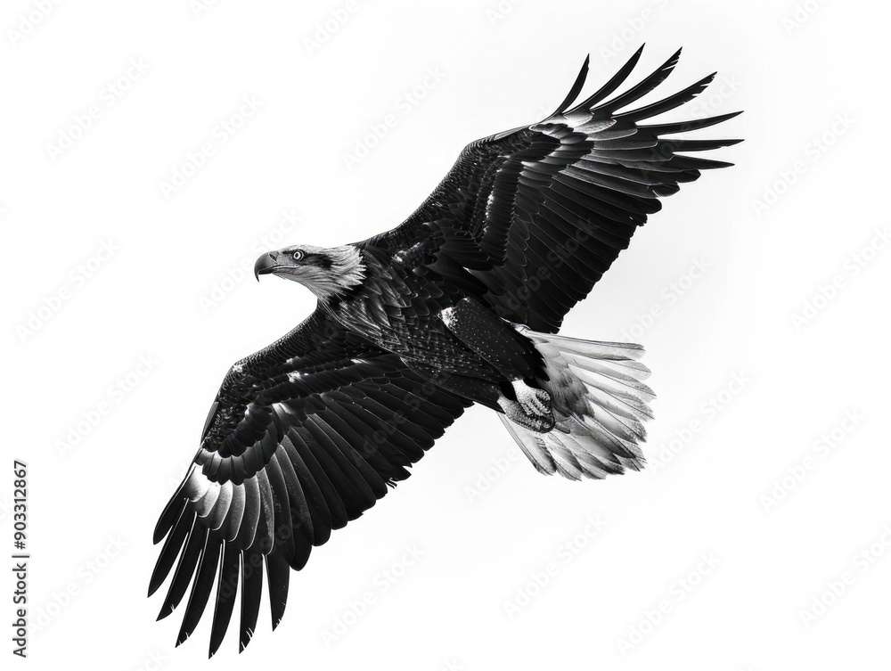 Fototapeta premium A majestic eagle soaring through the sky
