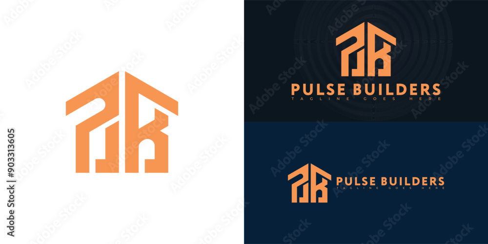 Abstract initial letter PB or BP in orange color isolated on multiple background colors. The logo is suitable for modern construction company logo design inspiration templates. Abstract initial letter PB or BP in orange color isolated on multiple background colors. The logo is suitable for modern construction company logo design inspiration templates.