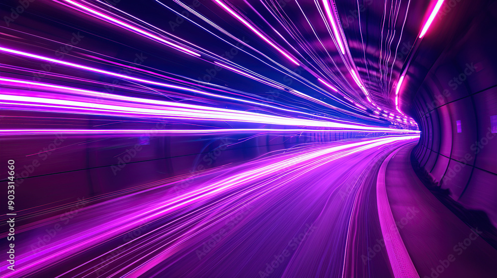 Purple tracks in the tunnel Purple tracks in the tunnel