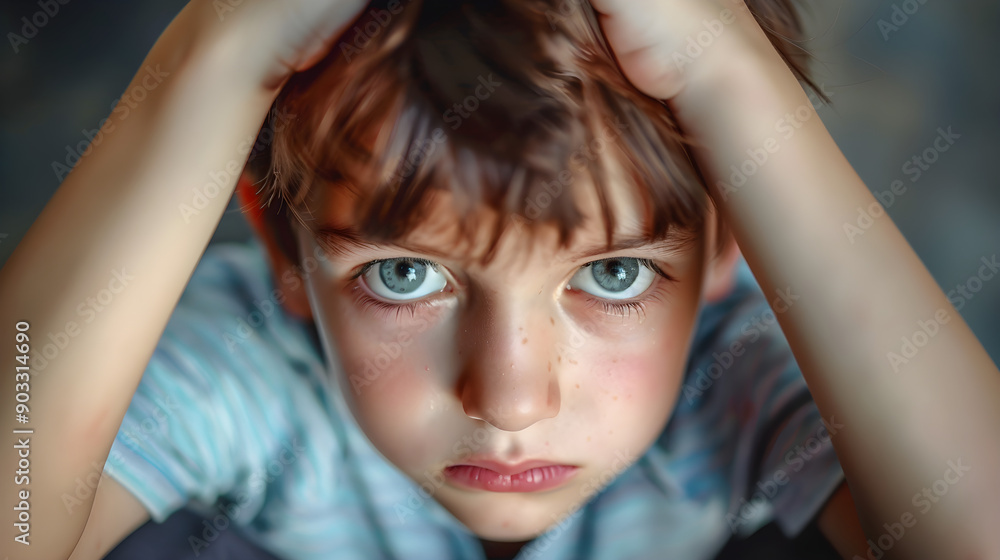 Fototapeta premium Mental Health in Children and ADHD Symptoms