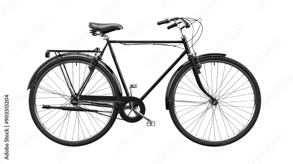 Old retro bicycle on transparent background Old retro bicycle on transparent background