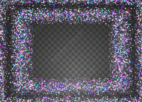 Festive Sparkle. Laser Concept. Pink Happy Glitter. Transparent Paper. Carnival Burst. Digital Dust. Disco Abstract Cristals. Falling Banner. Purple Festive Sparkle
