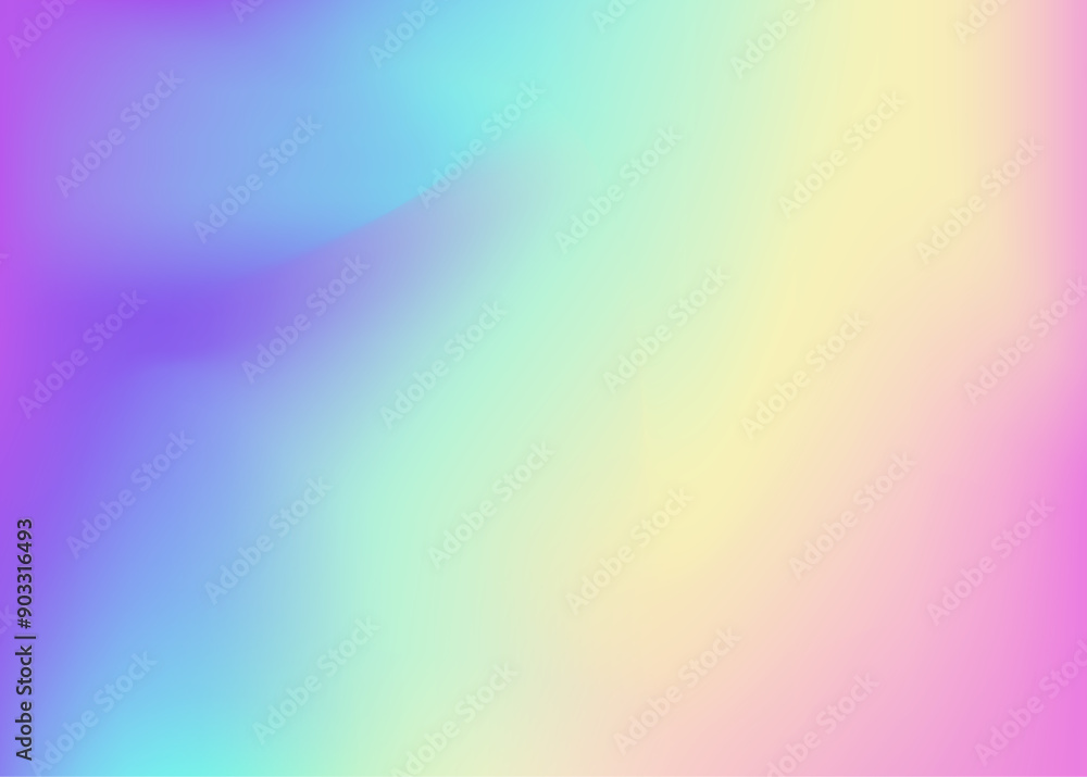 Obraz premium Holographic Texture. Abstract Gradient. Vibrant Mesh. Shiny Geometry Backdrop. Violet Neon Background. Kawaii Flyer. Pearlescent Background. Blur Vector. Blue Holographic Texture