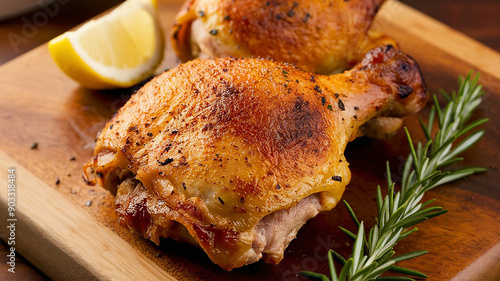 chicken thigh coxa de frango assada de forno