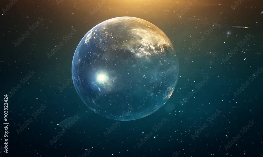 Earth From Space With Futuristic Interface Earth From Space With Futuristic Interface
