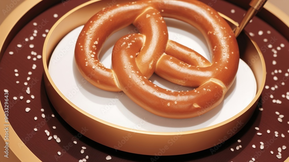 Fototapeta premium pretzels on a plate
