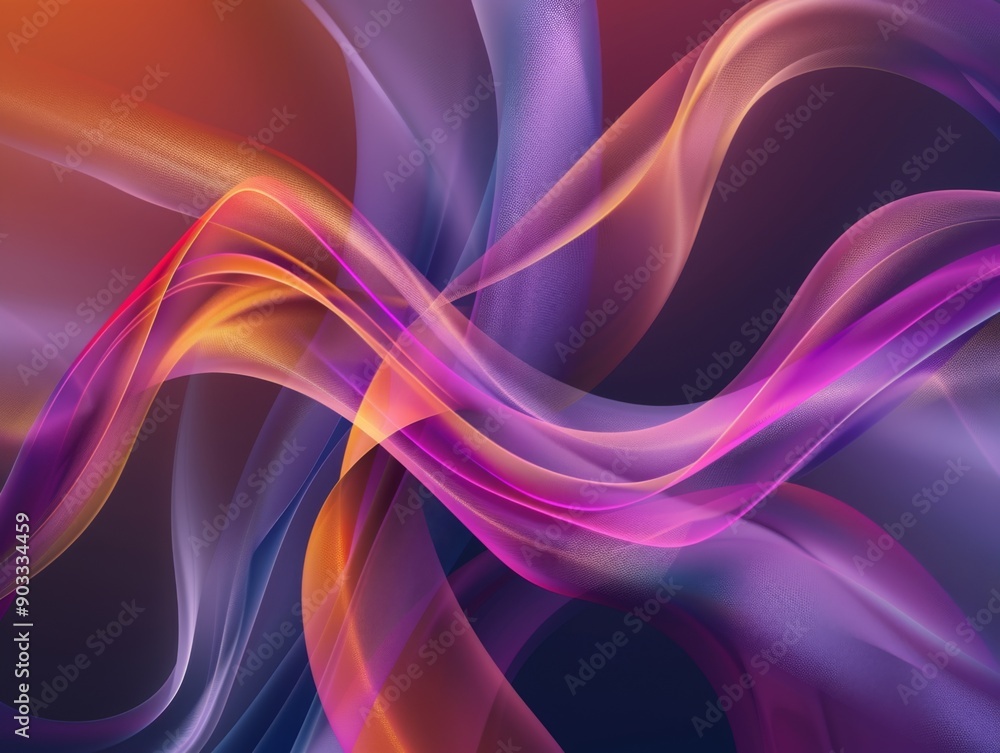 Abstract background with flowing ribbons and smooth gradient transitions Abstract background with flowing ribbons and smooth gradient transitions