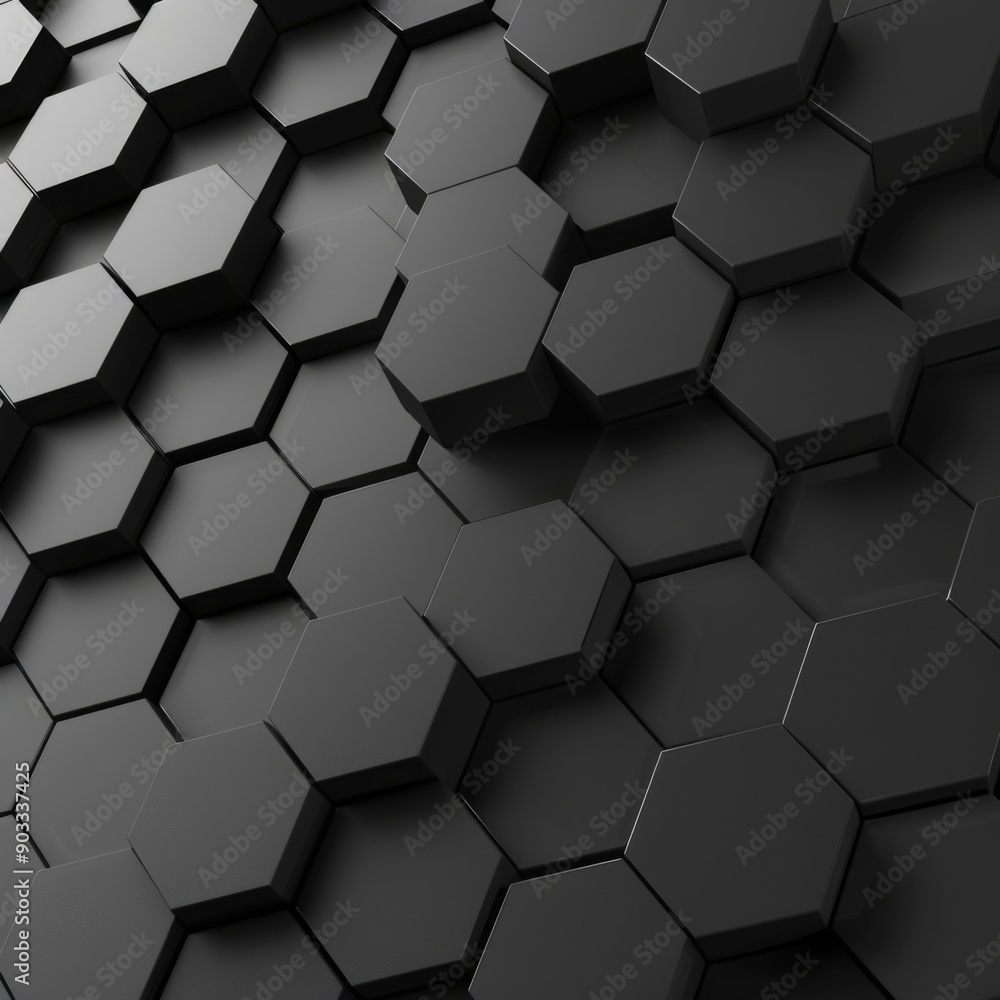 Dynamic 3D hexagon background with a sense of movement and flow Dynamic 3D hexagon background with a sense of movement and flow