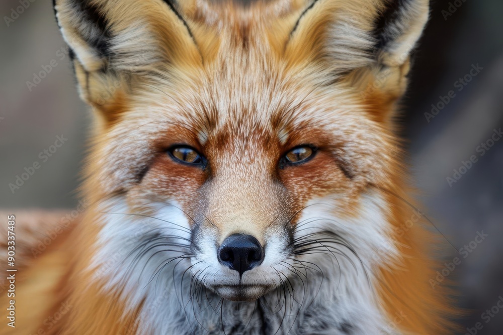 Stunning close-up portrait of a red fox showcasing its beautiful fur and piercing eyes in a natural outdoor setting. Stunning close-up portrait of a red fox showcasing its beautiful fur and piercing eyes in a natural outdoor setting.